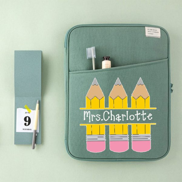 Personalized Pencil Teacher 13 MacBook Case"