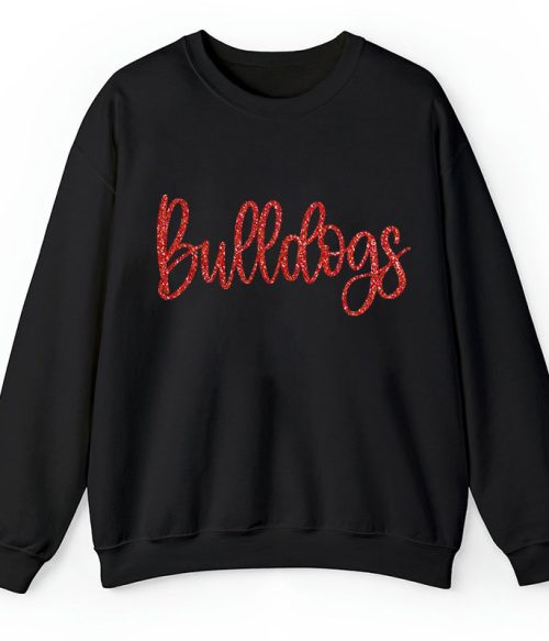 Personalized Glitter Font Mascot Teacher Sweatshirt