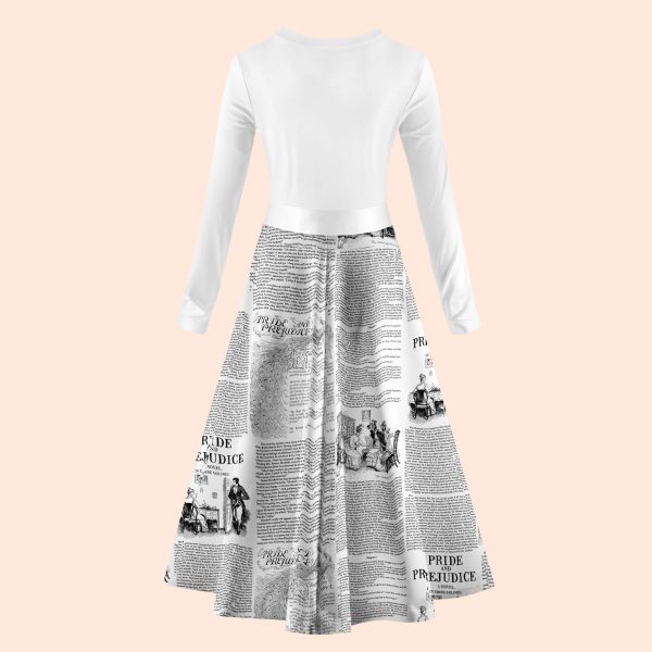 Retro Design Little Women Chapter Teacher Long Sleeve Dress