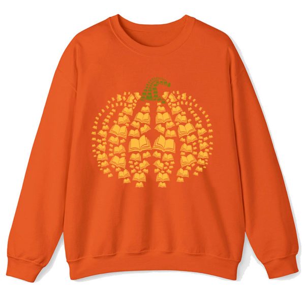 Halloween Pumpkins And Books Teacher Sweatshirt