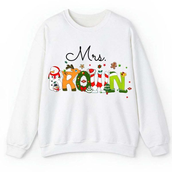 Personalized Christmas Style Teacher Sweatshirt
