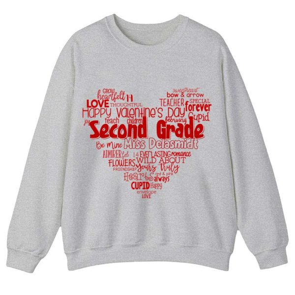 Personalized Teacher's Valentine's Day Teacher Sweatshirt