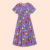Travel In The World Of Science Teacher Printed Dress