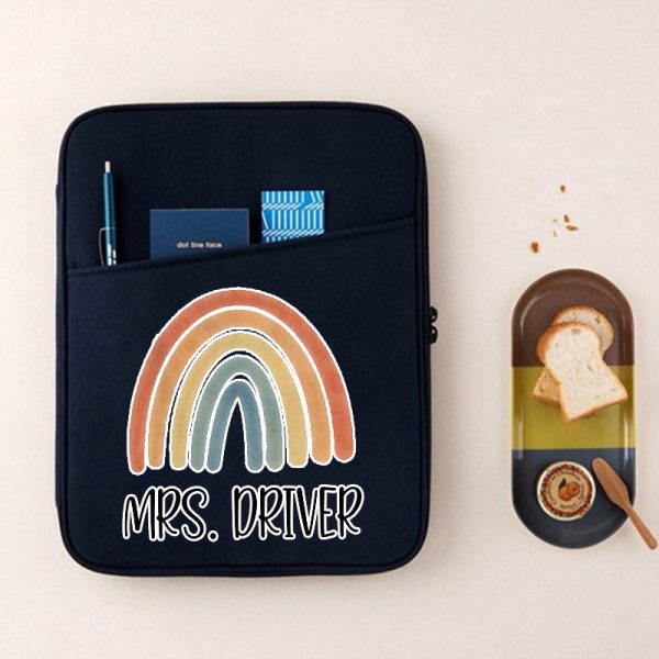 Personalized Colorful Rainbow Teacher 13 MacBook Case"