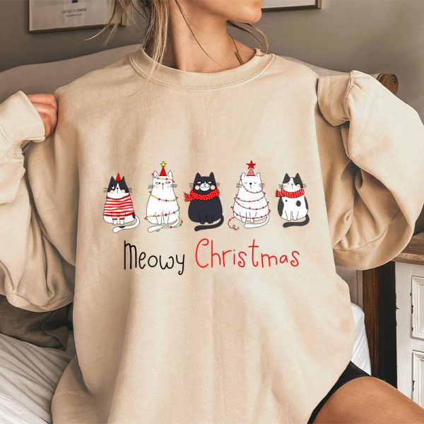 Meowy Christmas Teacher Sweatshirt