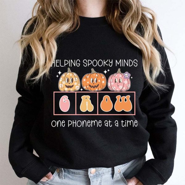 Helping Spooky Minds Grow Teacher Sweatshirt
