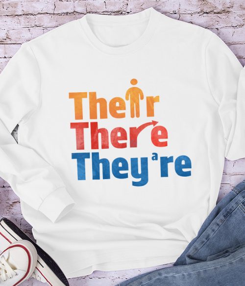 Their There They're Teacher Long Sleeve T-Shirt
