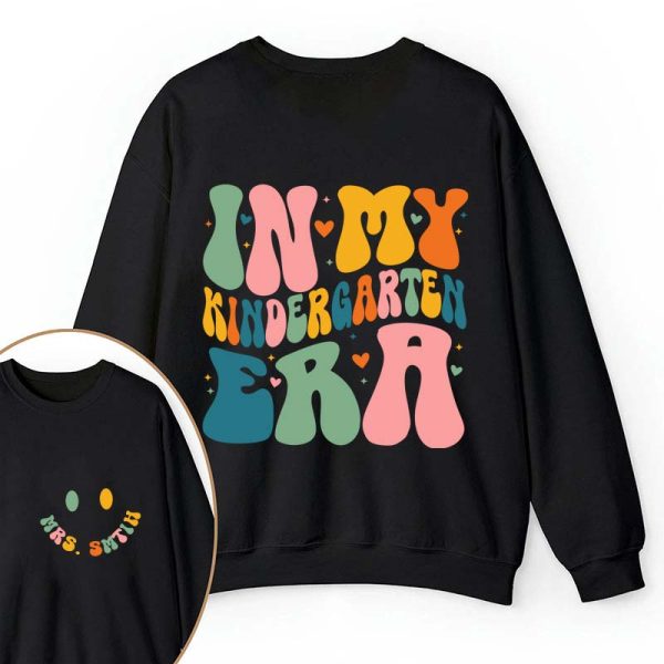 Personalized Name And Grade In My Era Teacher Two Sided Sweatshirt
