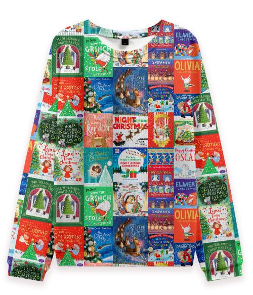 Read Christmas Children's Books With Me Teacher Ungly Knit Sweatshirt
