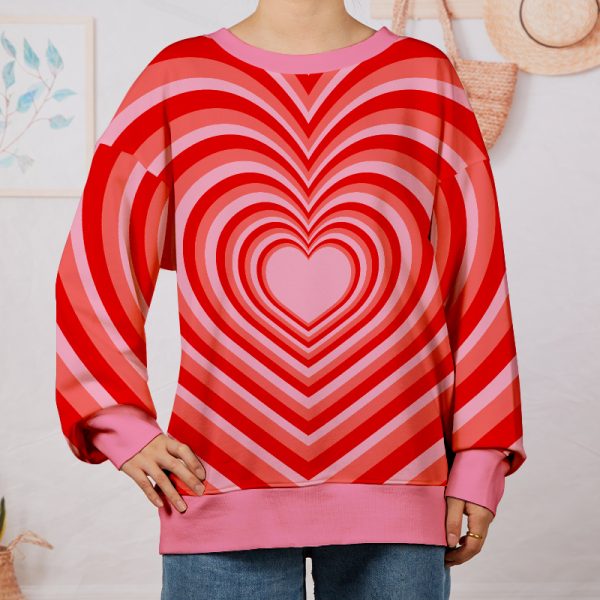 Multi-layered Love Teacher Printed Sweatshirt
