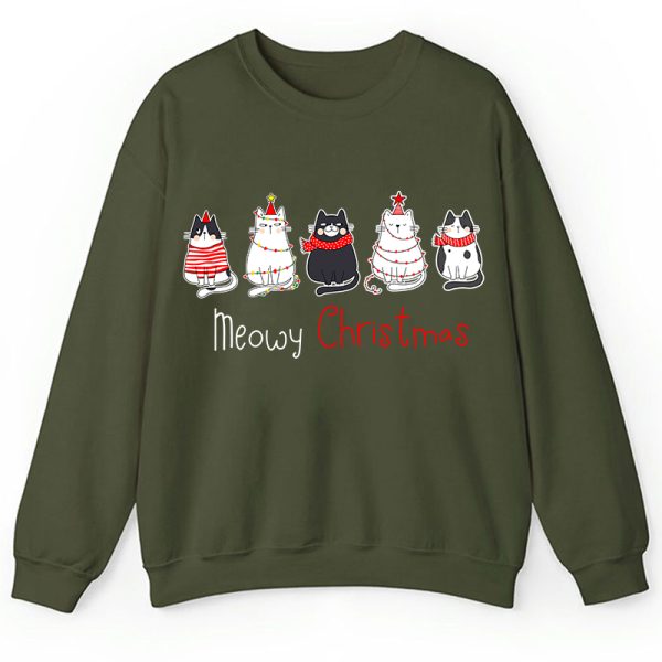 Meowy Christmas Teacher Sweatshirt