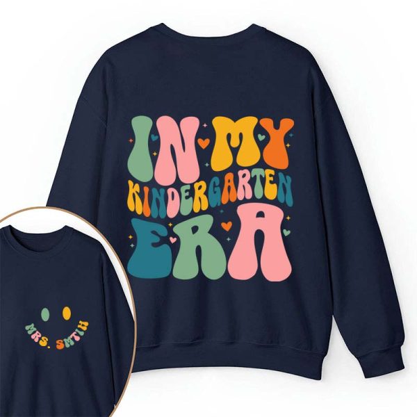 Personalized Name And Grade In My Era Teacher Two Sided Sweatshirt