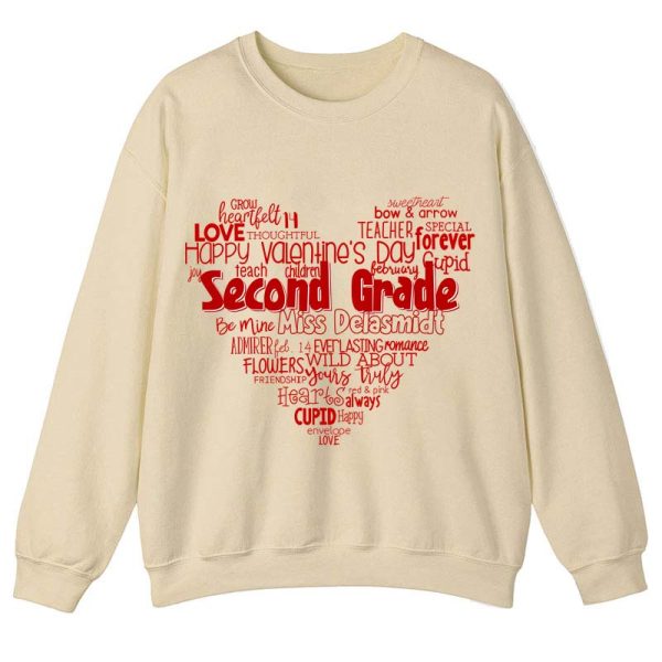 Personalized Teacher's Valentine's Day Teacher Sweatshirt