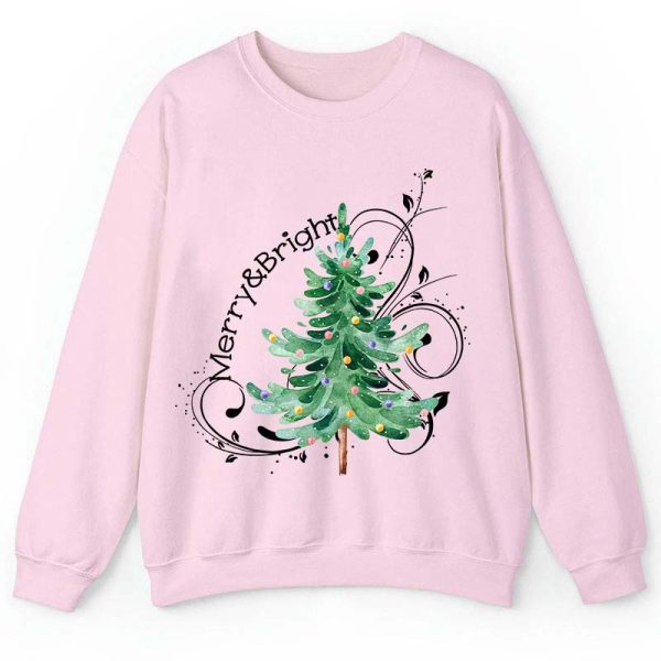 Merry And Bright Christmas Teacher Sweatshirt