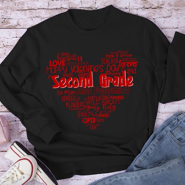 Personalized Teacher's Valentine's Day Teacher Long Sleeve T-Shirt