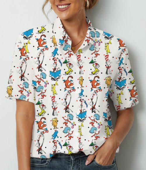 Children's Book Cartoon Characters Teacher Short Sleeve Shirt