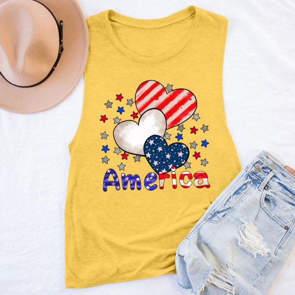 America Heart Teacher Tank Top
