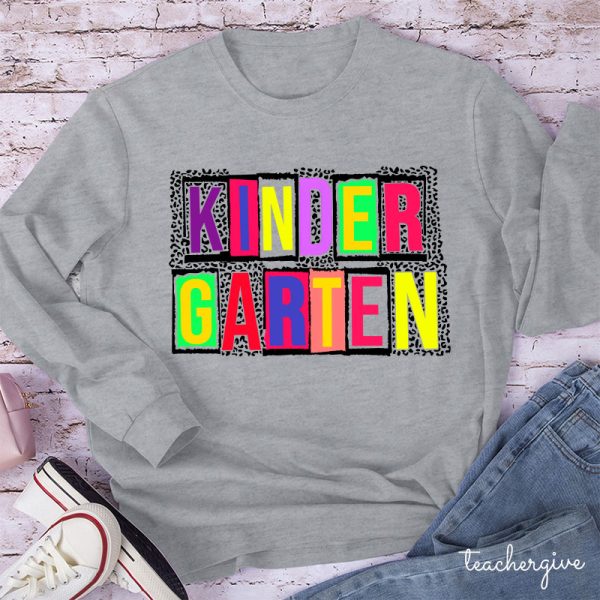 Personalized Black Panther Print Color Letters Teacher Long Sleeve T-Shirt