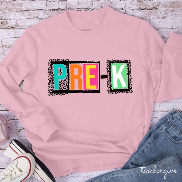 Personalized Black Panther Print Color Letters Teacher Long Sleeve T-Shirt