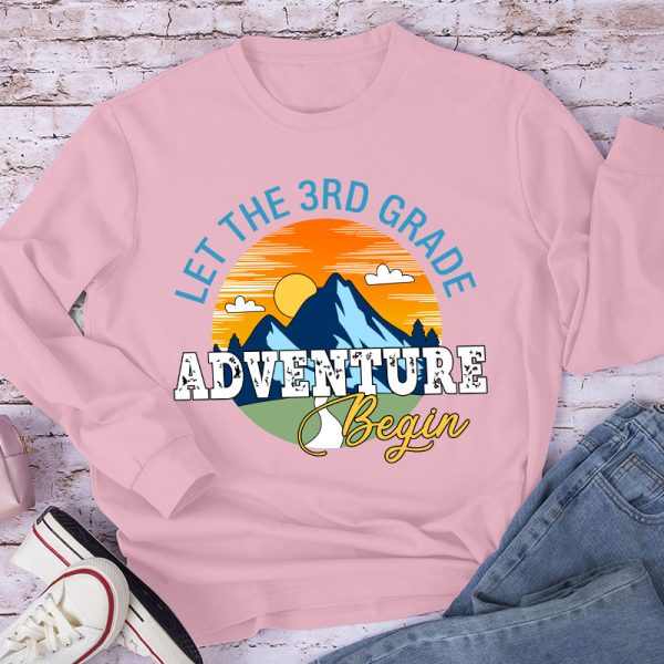 Personalized Let The Adventure Begin Teacher Long Sleeve T-Shirt