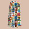 I Still Read Children's Books Teacher Autumn Printed Midi Skirt