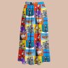 The Cat In The Hat Daily Routine Teacher Autumn Printed Midi Skirt