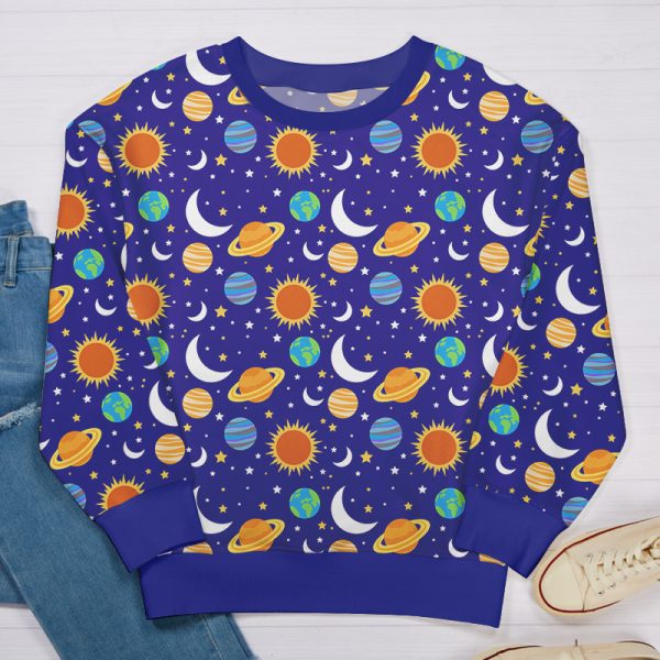 Cosmic Planet Teacher Printed Sweatshirt