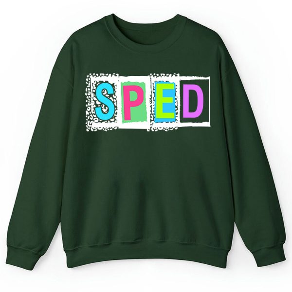 Personalized Black Panther Print Color Letters Teacher Sweatshirt