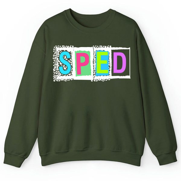 Personalized Black Panther Print Color Letters Teacher Sweatshirt