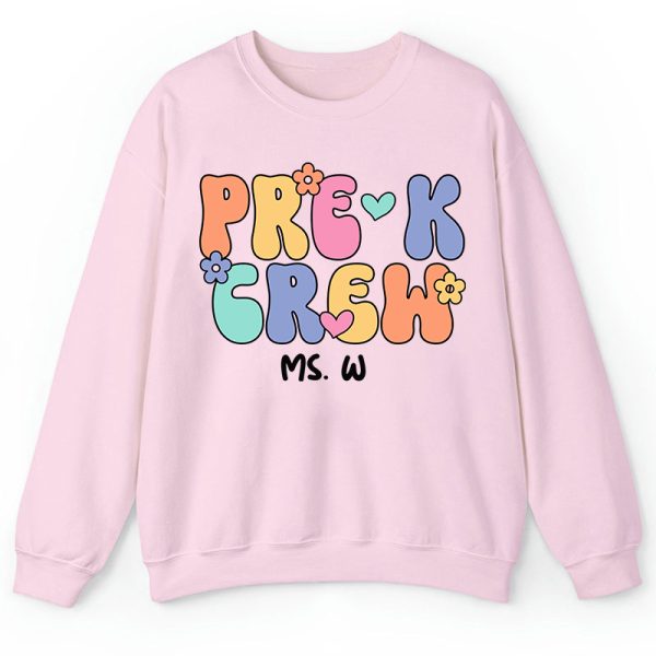 Personalized Grade And Name Crew Teacher Sweatshirt