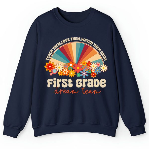 Personalized Teach Love Watch Them Grow Teacher Sweatshirt