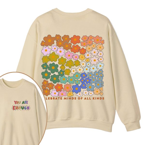 Personalized Name You Are Enough Teacher Two Sided Sweatshirt