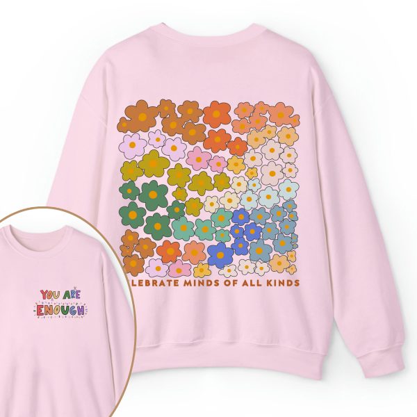 Personalized Name You Are Enough Teacher Two Sided Sweatshirt