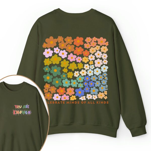 Personalized Name You Are Enough Teacher Two Sided Sweatshirt
