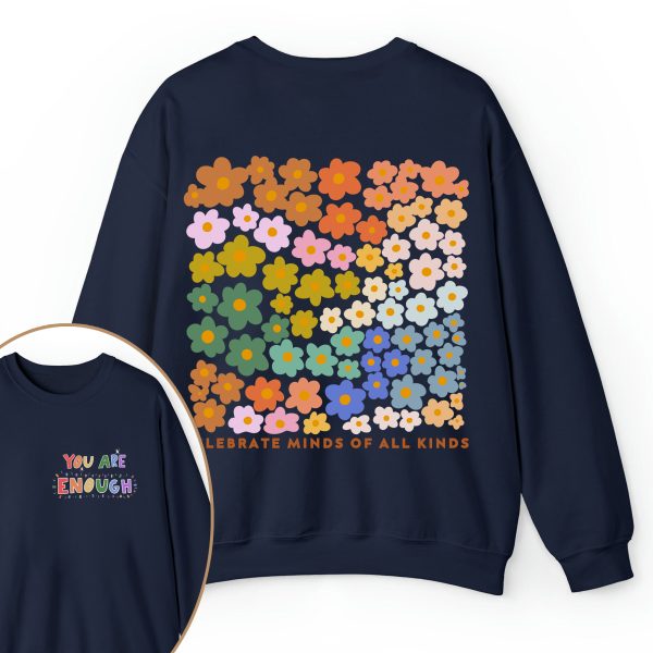 Personalized Name You Are Enough Teacher Two Sided Sweatshirt