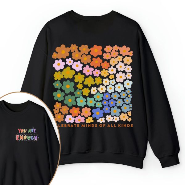 Personalized Name You Are Enough Teacher Two Sided Sweatshirt
