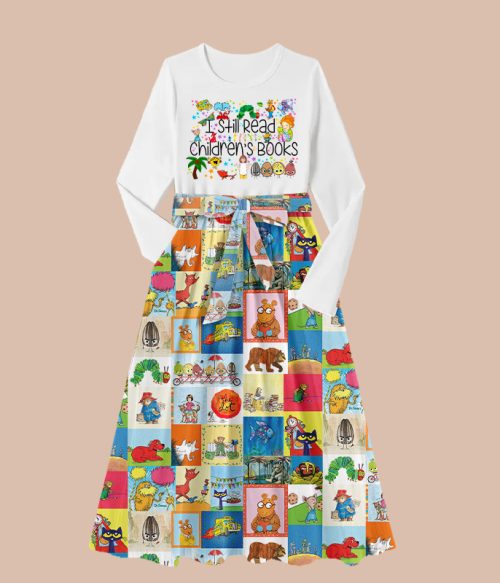 I Still Read Children's Books Teacher Long-Sleeved One Piece Dress