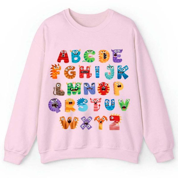 Cute Halloween Monster Alphabet School Teacher Sweatshirt