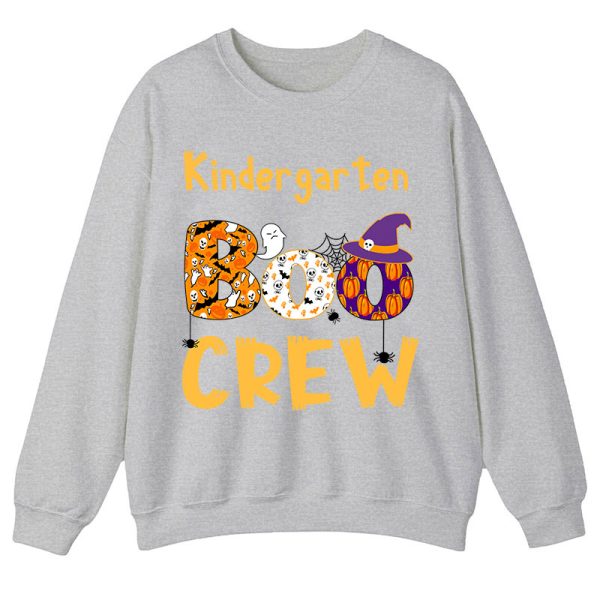 Personalized Kindergarten Boo Crew Teacher Sweatshirt