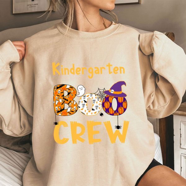 Personalized Kindergarten Boo Crew Teacher Sweatshirt