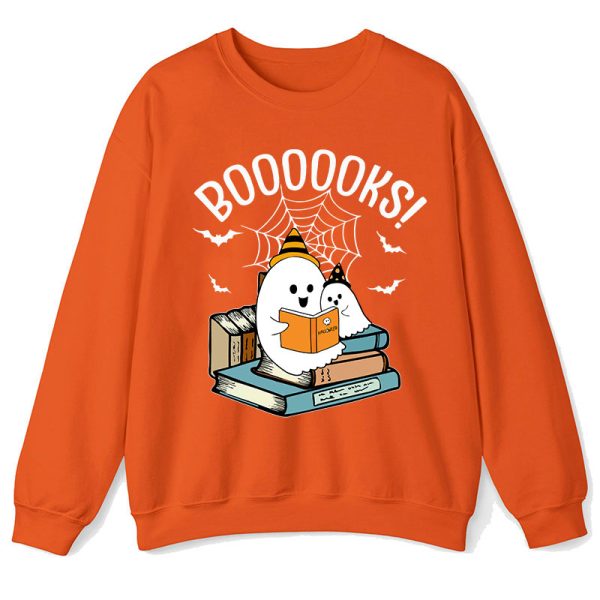 Halloween Boooooks Teacher Sweatshirt