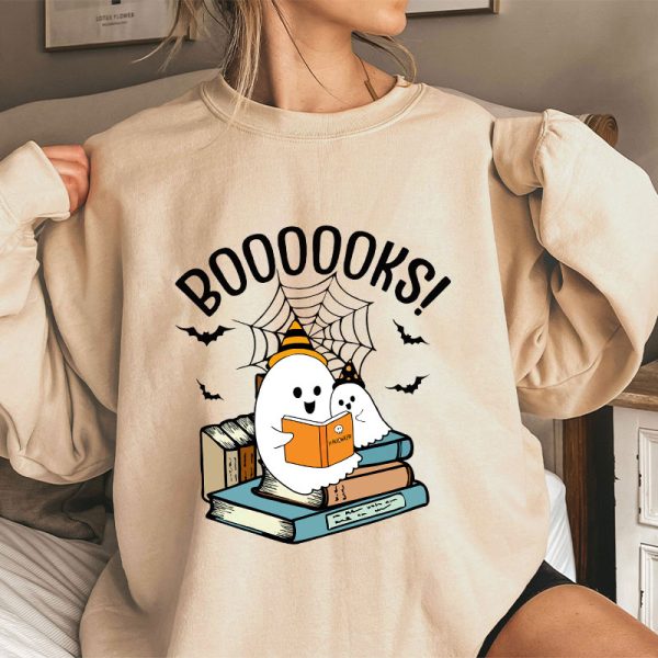 Halloween Boooooks Teacher Sweatshirt
