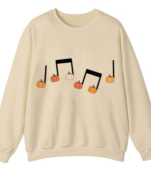 Musical Notation Halloween Pumpkin Teacher Sweatshirt