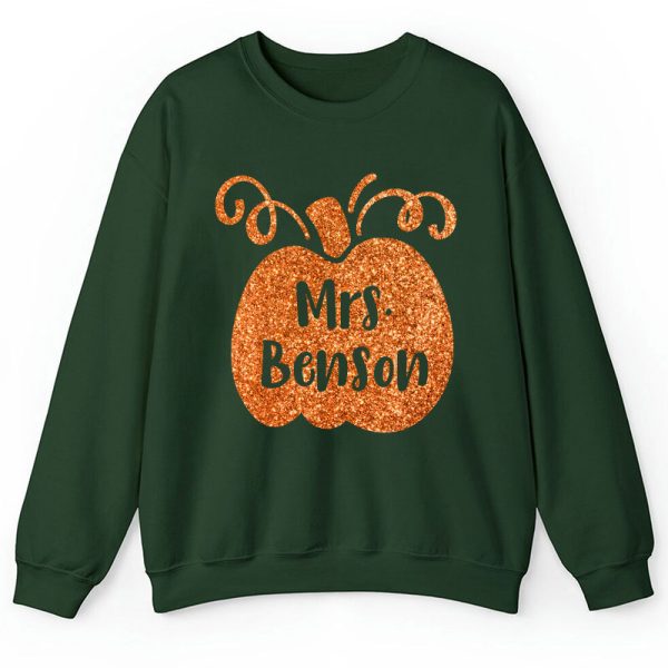 Personalized Halloween Pumpkins Teacher Sweatshirt