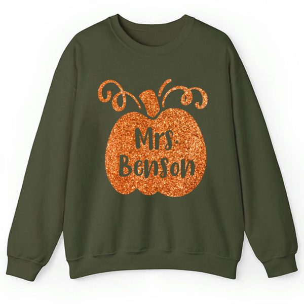 Personalized Halloween Pumpkins Teacher Sweatshirt