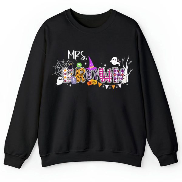 Personalized Name Happy Halloween Teacher Sweatshirt