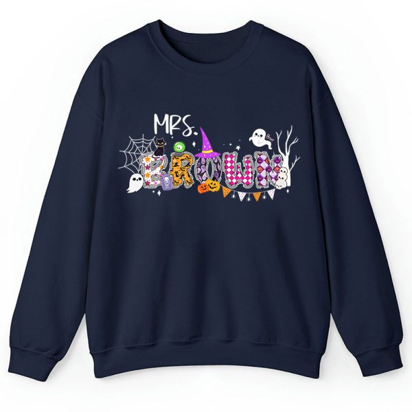 Personalized Name Happy Halloween Teacher Sweatshirt