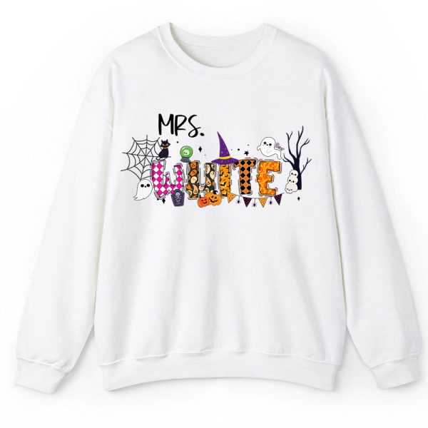 Personalized Name Happy Halloween Teacher Sweatshirt