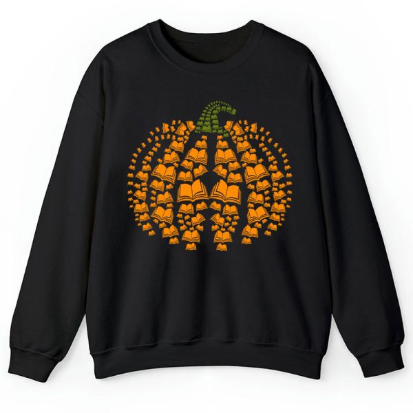 Halloween Pumpkins And Books Teacher Sweatshirt