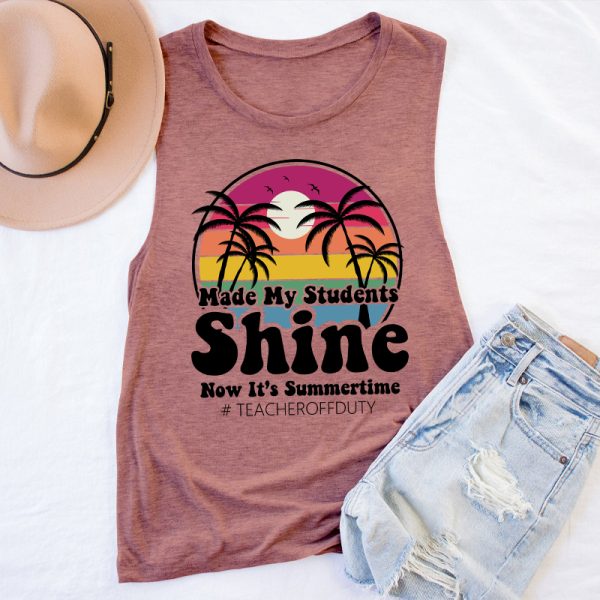 Made My Students Shine Scenery Teacher Tank Top